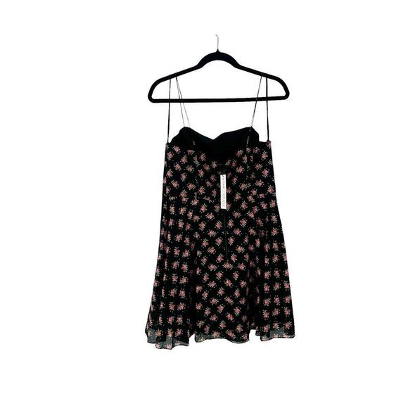 Alice + Olivia Glinda Floral Print Mini Dress In Heirloom Black Size 10 NWT - Picture 5 of 12